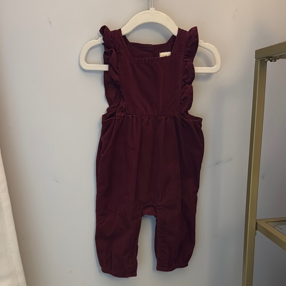 babyGAP Corduroy Jumpsuit with Ruffled Straps